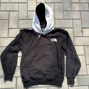 The North Face Black and Gray Hoodie - Small